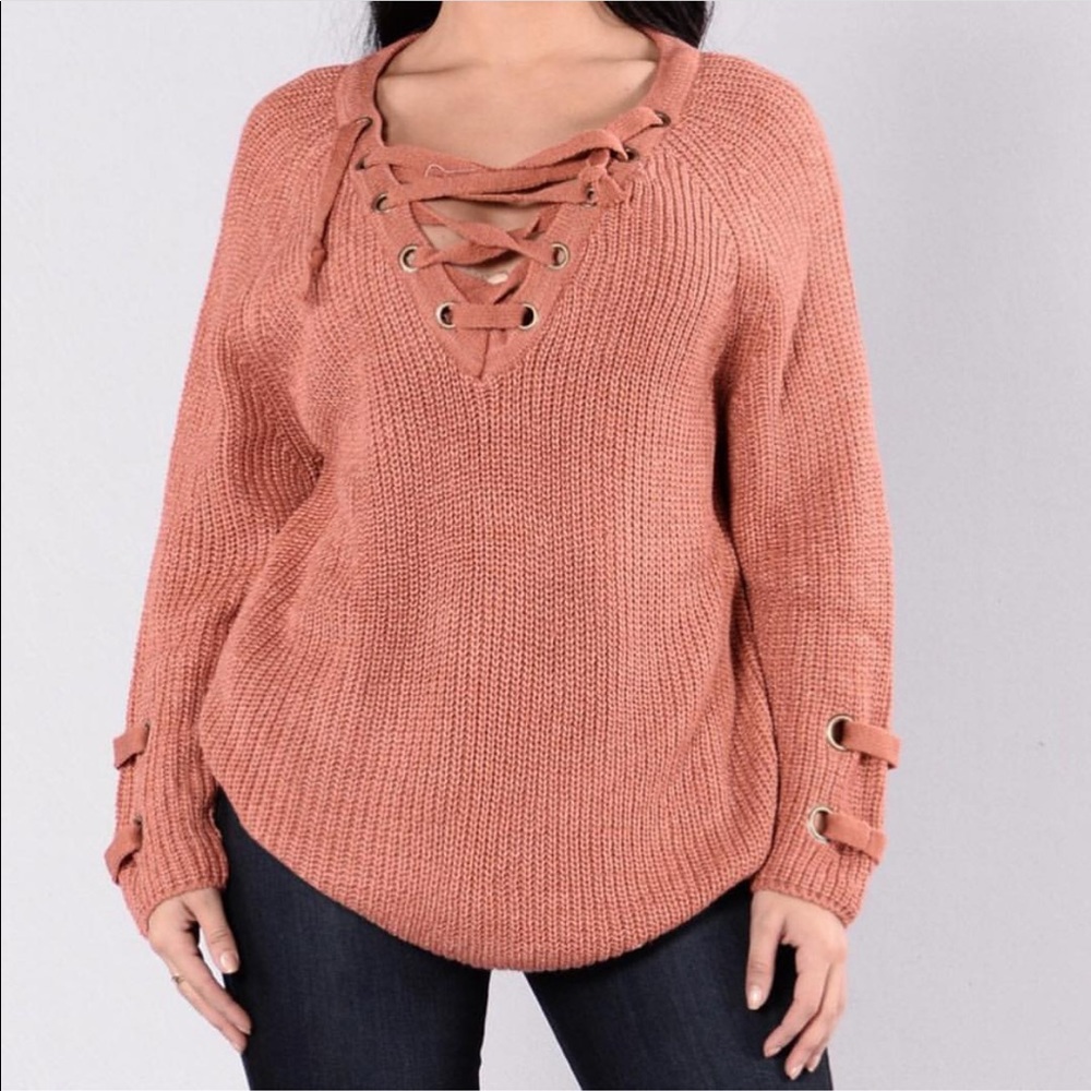 FASHION NOVA Peach sweater